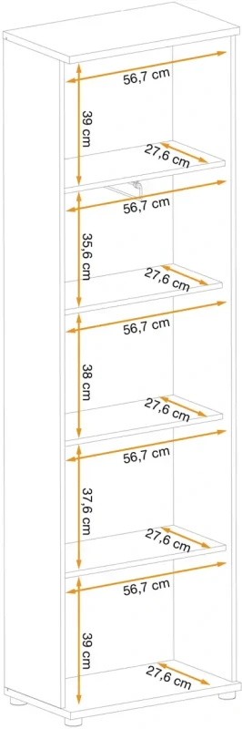 Szafa dwudrzwiowa Pedro 60 cm z lamelami do przedpokoju hickory jackson/czarny