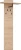 Wieszak ścienny Pedro 60 cm z półką do przedpokoju hickory jackson