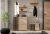 Panel ścienny Pedro 90 cm z lustrem i półkami do przedpokoju hickory jackson