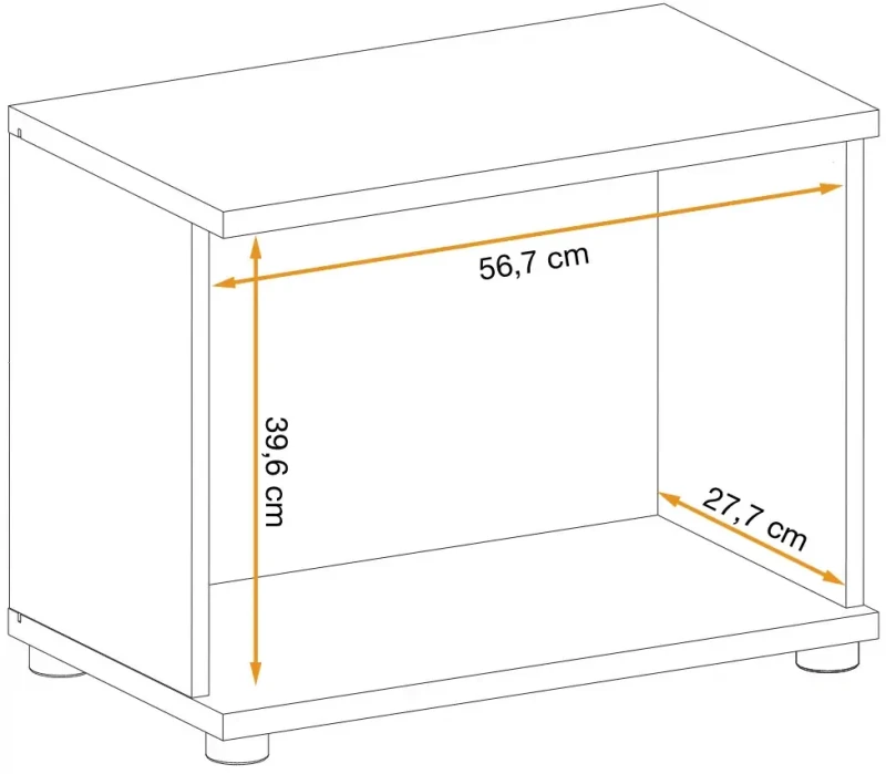 Szafka na buty Pedro 60 cm dwudrzwiowa do przedpokoju hickory jackson/czarny