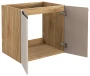 Szafka łazienkowa pod umywalkę 60 cm 2 drzwi LUXOR BEIGE beż + dąb olejowany