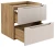 Szafka łazienkowa pod umywalkę 60 cm 2 szuflady LUXOR BEIGE beż + dąb olejowany