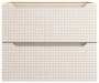 Szafka łazienkowa pod umywalkę 70 cm 2 szuflady LUXOR BEIGE beż + dąb olejowany