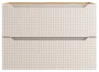 Szafka łazienkowa pod umywalkę 80 cm 2 szuflady LUXOR BEIGE beż + dąb olejowany