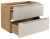 Szafka łazienkowa pod umywalkę 80 cm 2 szuflady LUXOR BEIGE beż + dąb olejowany