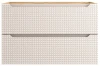 Szafka łazienkowa pod umywalkę 90 cm 2 szuflady LUXOR BEIGE beż + dąb olejowany