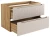 Szafka łazienkowa pod umywalkę 90 cm 2 szuflady LUXOR BEIGE beż + dąb olejowany