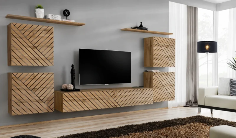 Szafka wisząca Switch III 60 cm z 1 półką do salonu dąb wotan