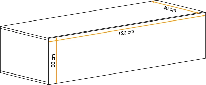 Szafka RTV Switch II 120 cm dwie komory do salonu dąb wotan