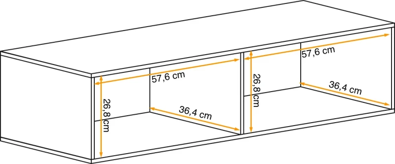Szafka RTV Switch II 120 cm dwie komory do salonu dąb wotan