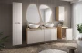 Szafka górna 35 cm LUXOR BEIGE beż + dąb olejowany