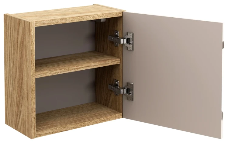 Szafka górna qubik 35 cm LUXOR BEIGE beż + dąb olejowany