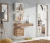Panel ścienny Easy IV 60 cm z dwiema półkami do przedpokoju dąb wotan/biały