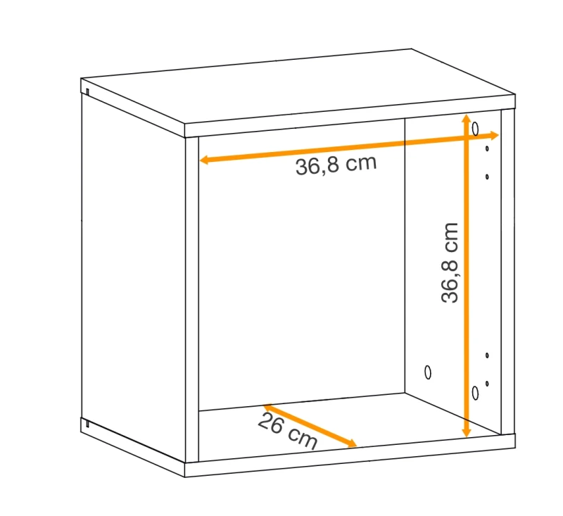 Szafka wisząca Easy VI 40 cm kwadratowa do przedpokoju dąb wotan