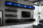 Meblościanka Fly I2 zestaw 6 elementów z oświetleniem LED do salonu