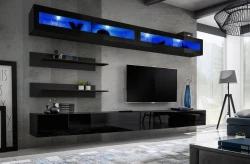 Meblościanka Fly I2 zestaw 6 elementów z oświetleniem LED do salonu