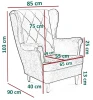 Fotel uszak Lily Classic w stylu skandynawskim