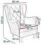 Fotel uszak Lily Classic w stylu skandynawskim