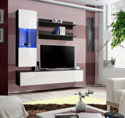 Meblościanka Fly H3 zestaw 4 elementy z oświetleniem LED do salonu