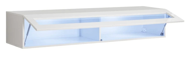 Witryna wisząca Fly 51 pozioma 160 cm z oświetleniem LED do salonu