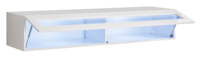 Witryna wisząca Fly 51 pozioma 160 cm z oświetleniem LED do salonu