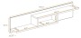 Półka wisząca Cross 150 cm do salonu biały mat/perla elm