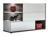 Komoda Silk 120 cm z oświetleniem LED do salonu biały/perla elm