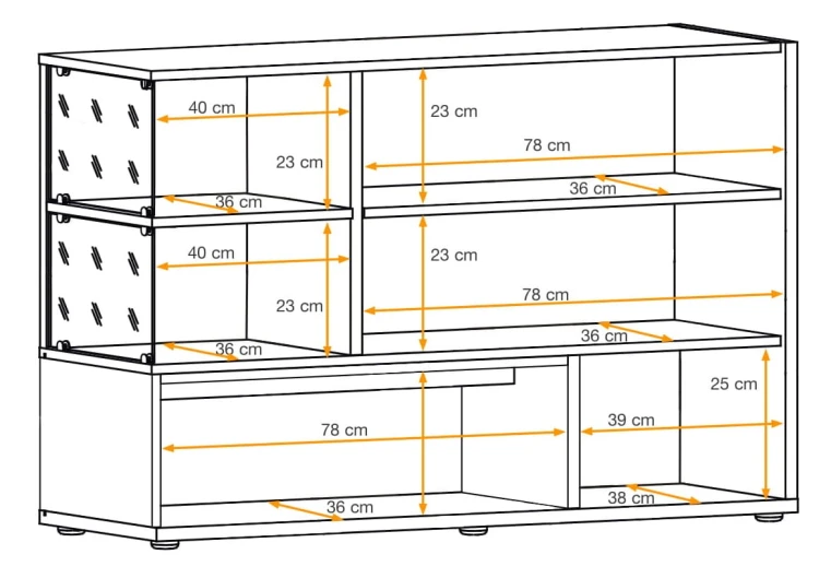 Komoda Silk 120 cm z oświetleniem LED do salonu