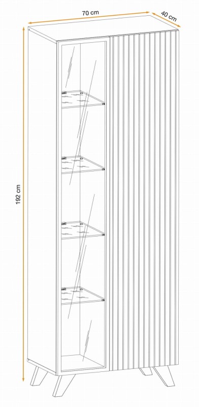 Meblościanka Liam z biokominkiem oświetlenie LED zestaw do salonu hickory jackson/czarny