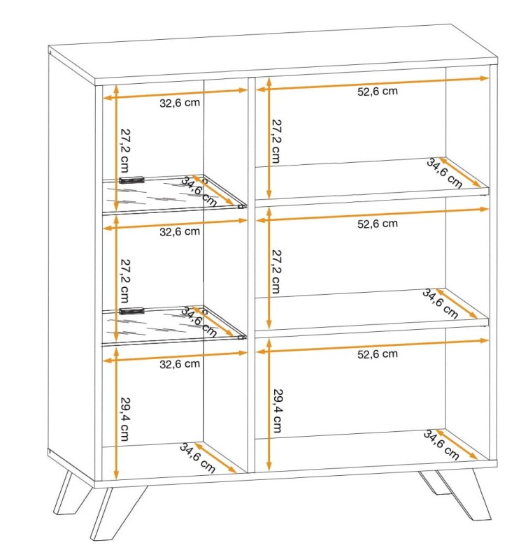 Meblościanka Liam z biokominkiem oświetlenie LED zestaw do salonu hickory jackson/czarny
