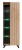 Witryna wysoka Liam 70 cm z LED do salonu hickory jackson/czarny