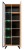 Witryna wysoka Liam 70 cm z LED do salonu hickory jackson/czarny