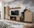Szafka RTV Liam 160 cm z biokominkiem do salonu hickory jackson/czarny