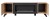 Szafka RTV Liam 160 cm z biokominkiem do salonu hickory jackson/czarny