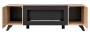 Szafka RTV Liam 160 cm z biokominkiem do salonu hickory jackson/czarny