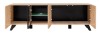 Szafka RTV Liam 160 cm z LED do salonu hickory jackson/czarny