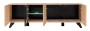 Szafka RTV Liam 160 cm z LED do salonu hickory jackson/czarny