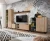 Szafka RTV Liam 160 cm z LED do salonu hickory jackson/czarny