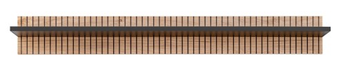 Półka wisząca Liam 160 cm do salonu hickory jackson/czarny