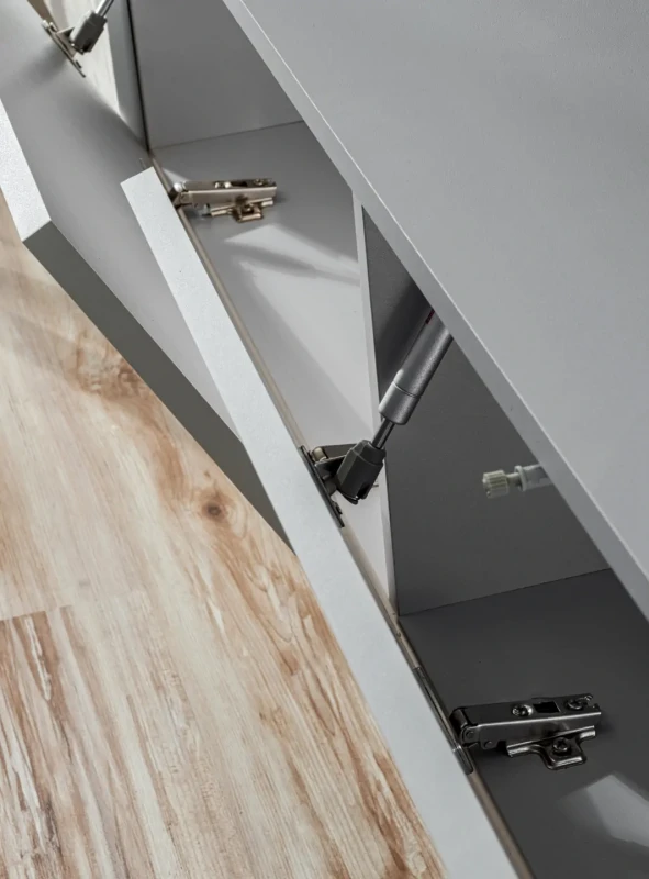 Meblościanka Verti z oświetleniem LED panel ścienny z lamelami do salonu