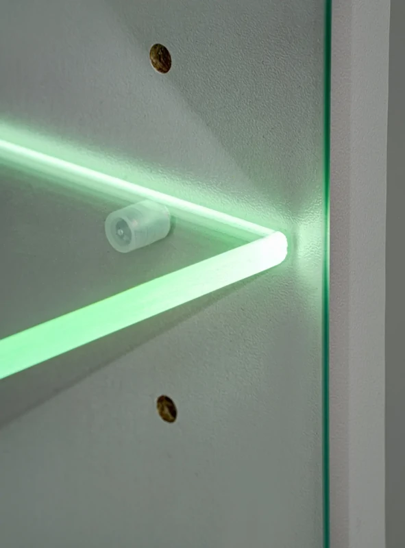 Meblościanka Verti z oświetleniem LED panel ścienny z lamelami do salonu