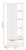 Witryna wysoka Cameron 80 cm z LED do salonu czarny/hickory jackson