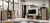 Witryna wysoka Cameron 80 cm z LED do salonu czarny/hickory jackson