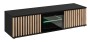 Szafka RTV Cameron 163 cm z LED do salonu czarny/hickory jackson