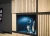 Witryna niska Cross 90 cm z LED do salonu hickory jackson/czarny