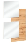 Panel ścienny Easy I 60 cm z lustrami do przedpokoju dąb wotan/biały