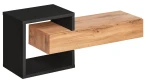 Półka z szufladą Easy III 100 cm zestaw ścienny do przedpokoju dąb wotan/czarny
