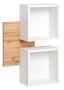 Panel ścienny Easy IV 60 cm z dwiema półkami do przedpokoju dąb wotan/biały