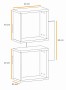 Panel ścienny Easy IV 60 cm z dwiema półkami do przedpokoju dąb wotan/biały