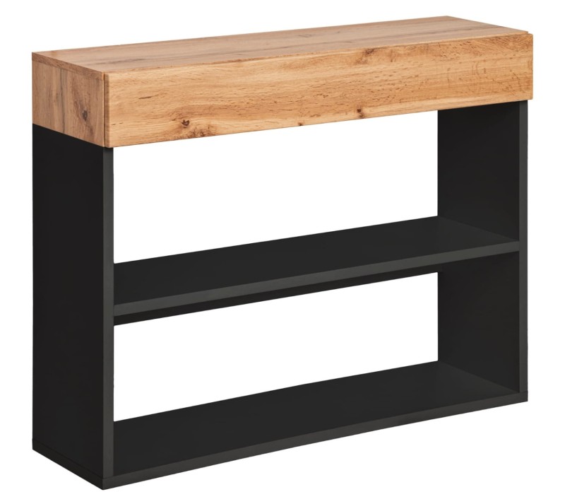 Konsola Easy VIII 100 cm z szufladą do przedpokoju dąb wotan/czarny